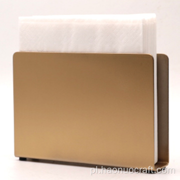 Złoty minimalistyczny pionowy prostokątny uchwyt na ręczniki papierowe